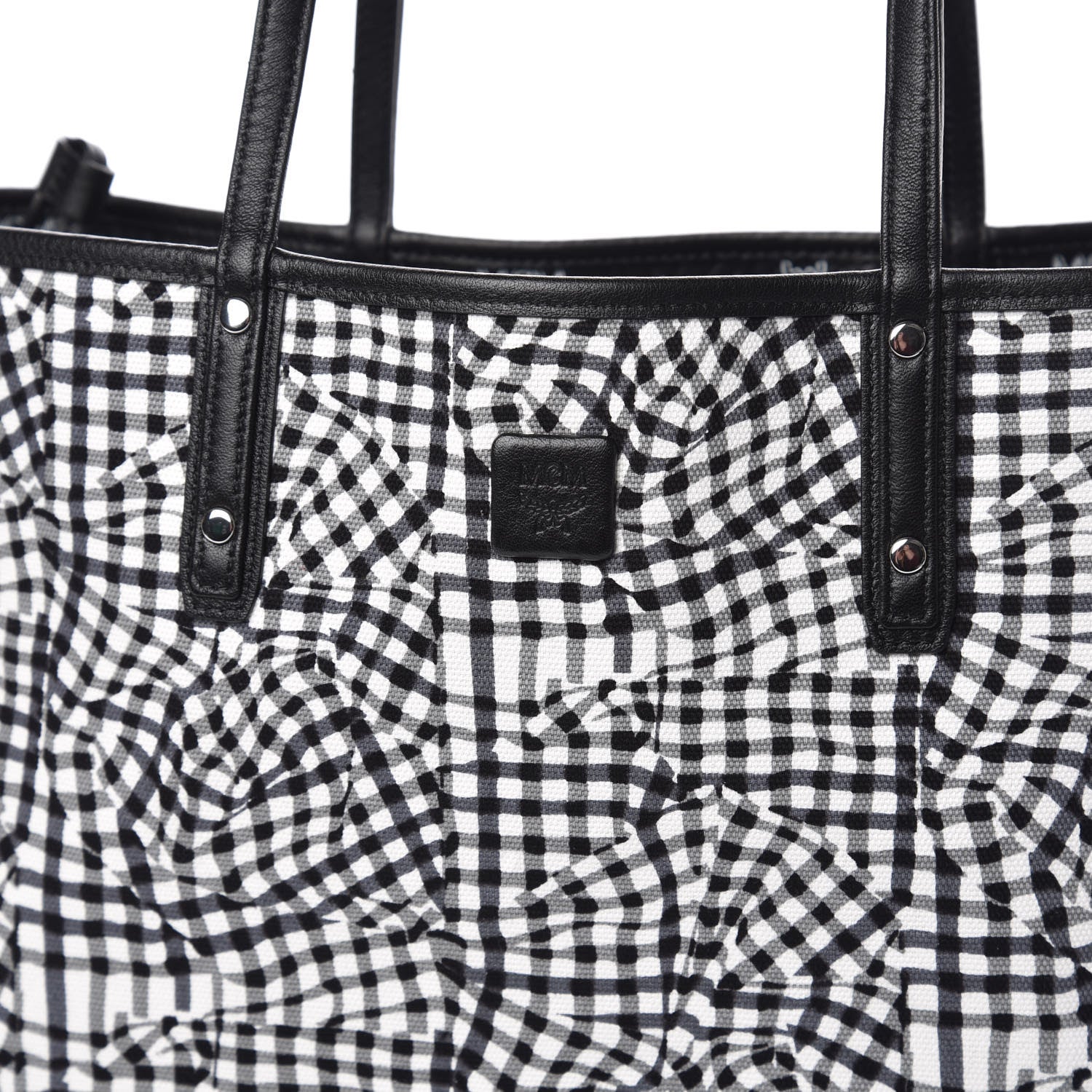 MCM Visetos Medium Reversible Shopper Tote Black 11 of 16