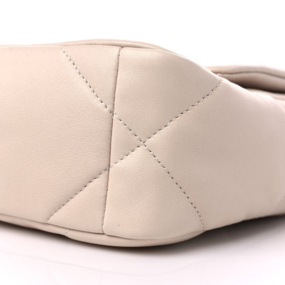 Chanel Lambskin Quilted Medium Chanel 19 Flap Light Beige 9 of 10
