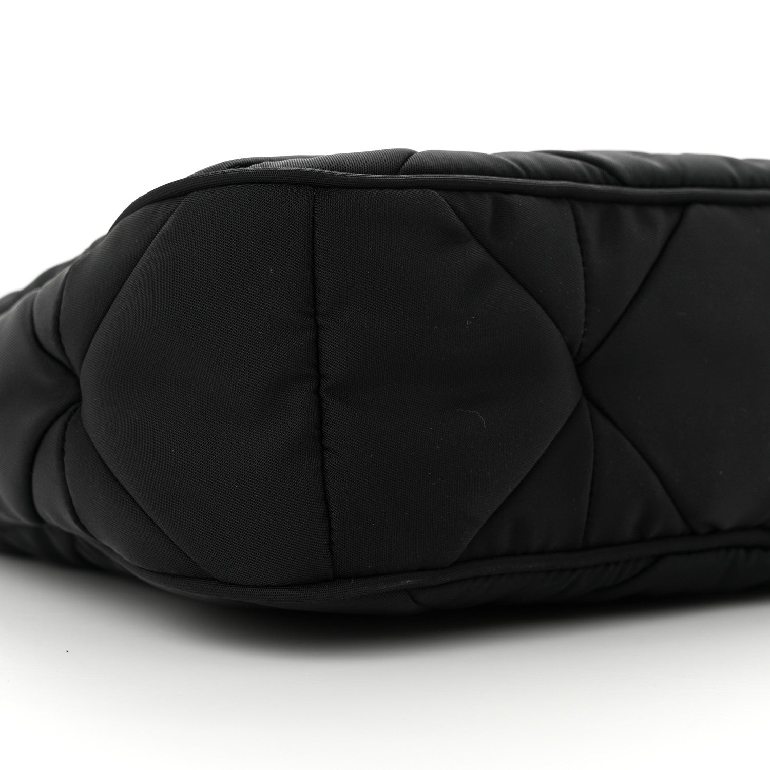 Prada Re-Nylon Triangle Padded Patchwork Shoulder Bag Black 8 of 11