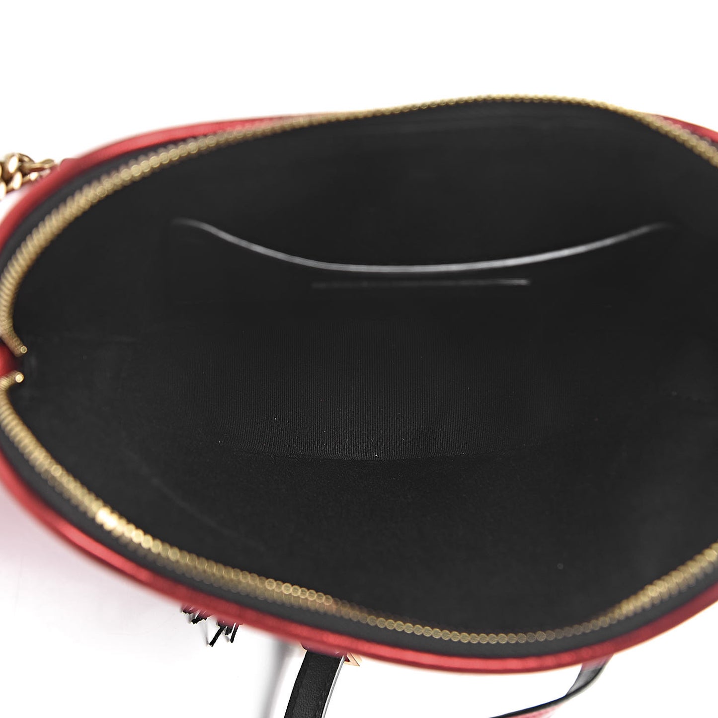 Metallic Calfskin Heart Monogram Crossbody Black Rouge