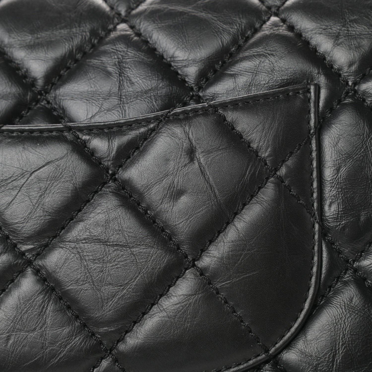 Chanel Aged Calfskin Tweed Jumbo New Portobello Flap Black 11 of 14