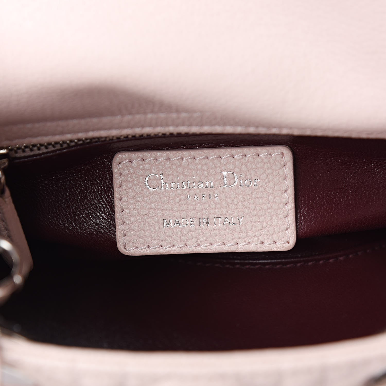 Christian Dior Grained Calfskin Cannage Mini Lady Dior Rose Poudre 6 of 10