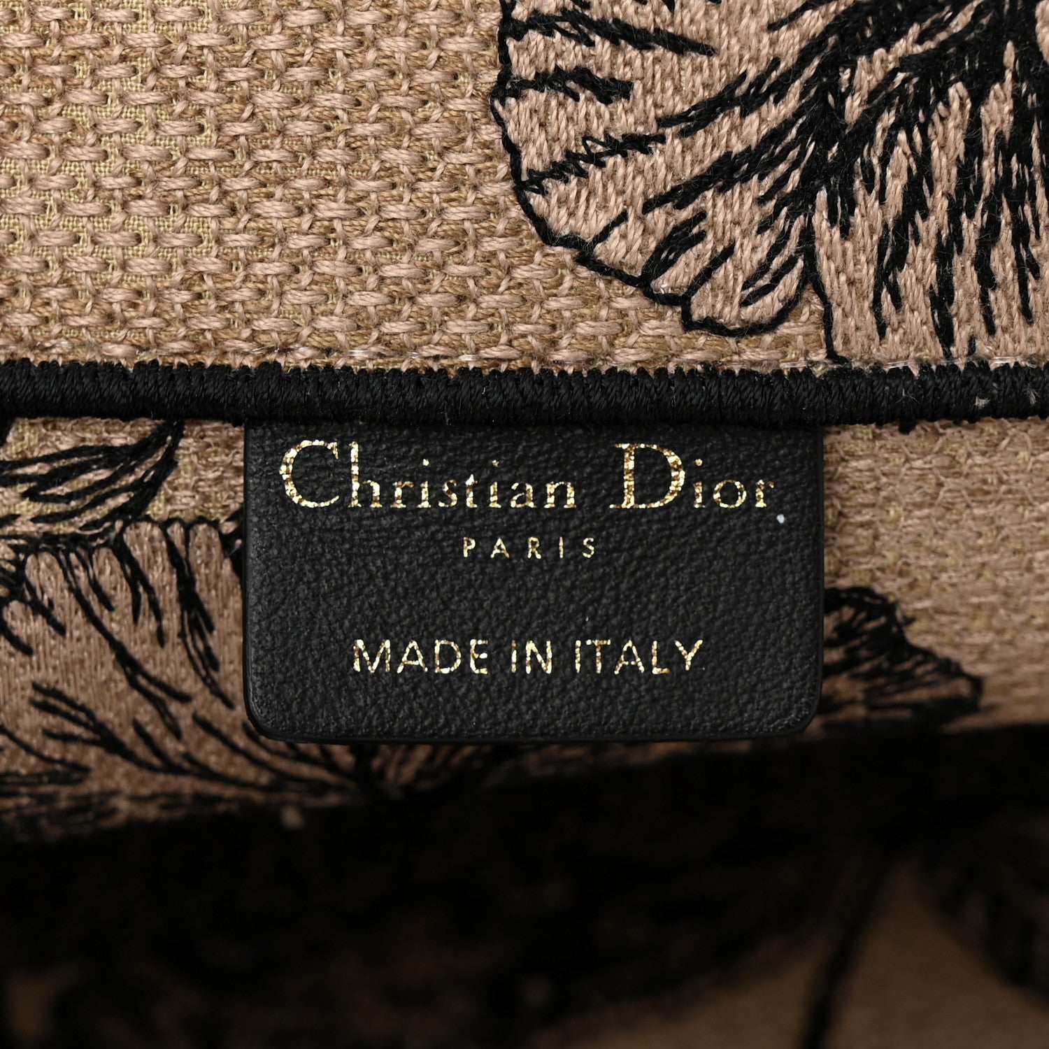 Christian Dior Canvas Embroidered Large Dioriviera Toile De Jouy Book Tote Black 6 of 10