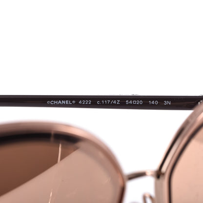Chanel Metal Cat Eye Sunglasses 4222 Pink Gold 6 of 8