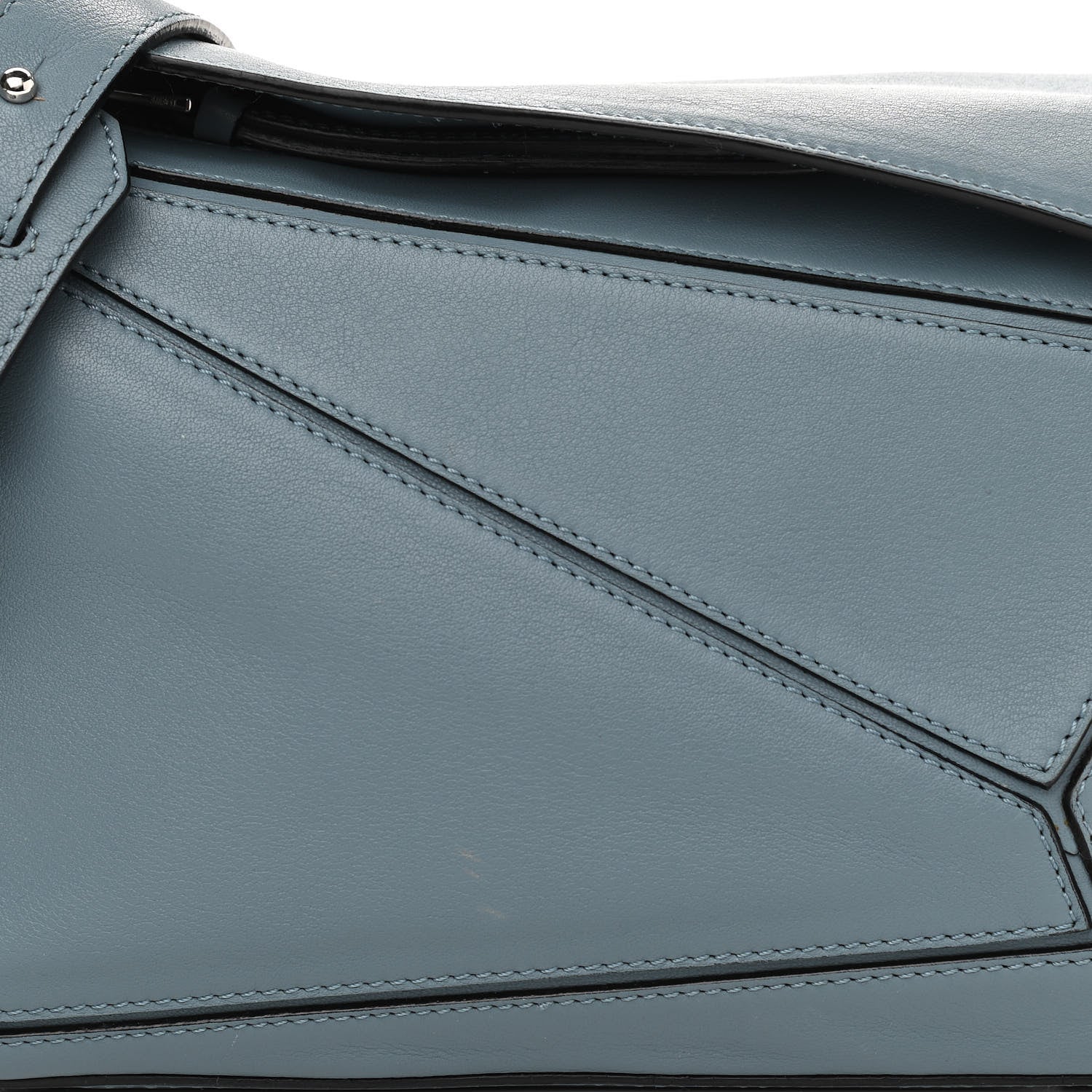Loewe Calfskin Small Puzzle Bag Stone Blue 10 of 14
