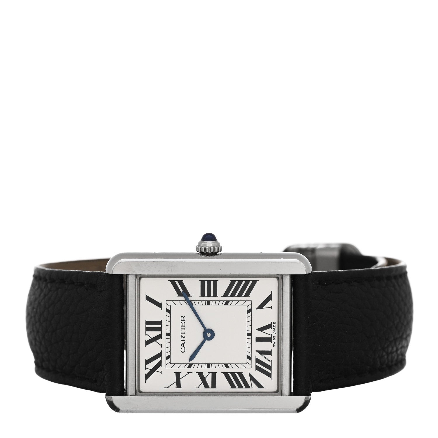 Cartier Stainless Steel Calfskin 27mm Tank Solo Quartz Watch 2 of 6