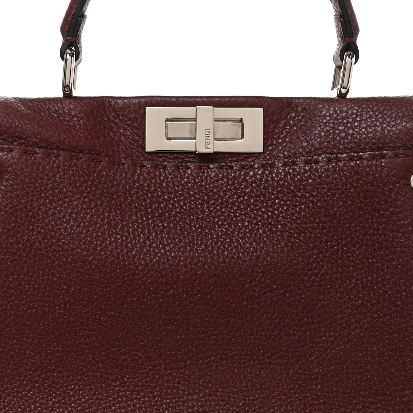 Cuoio Romano Elaphe Selleria Lace Up Bi-Color Medium Peekaboo Iconic Satchel Bordeaux Grigio Polvere Natural