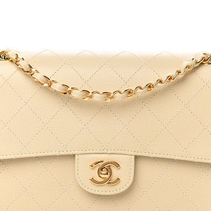 Chanel Caviar Stitch Medium Single Flap Beige Clair 15 of 15
