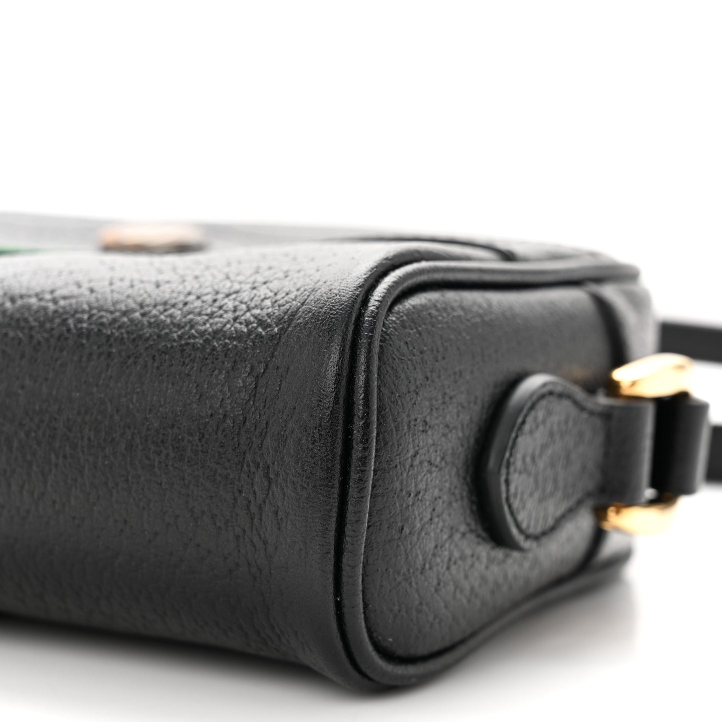 Calfskin Web Mini Ophidia Shoulder Bag Black