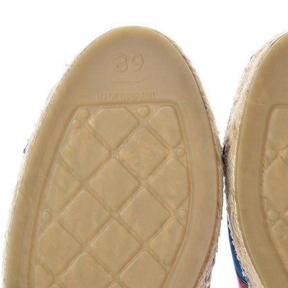 Chanel Patent Fabric CC Espadrilles 39 Multicolor Black 6 of 12