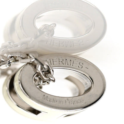 Hermes Lacquered Palladium Mini Pop H Pendant Necklace White 3 of 5