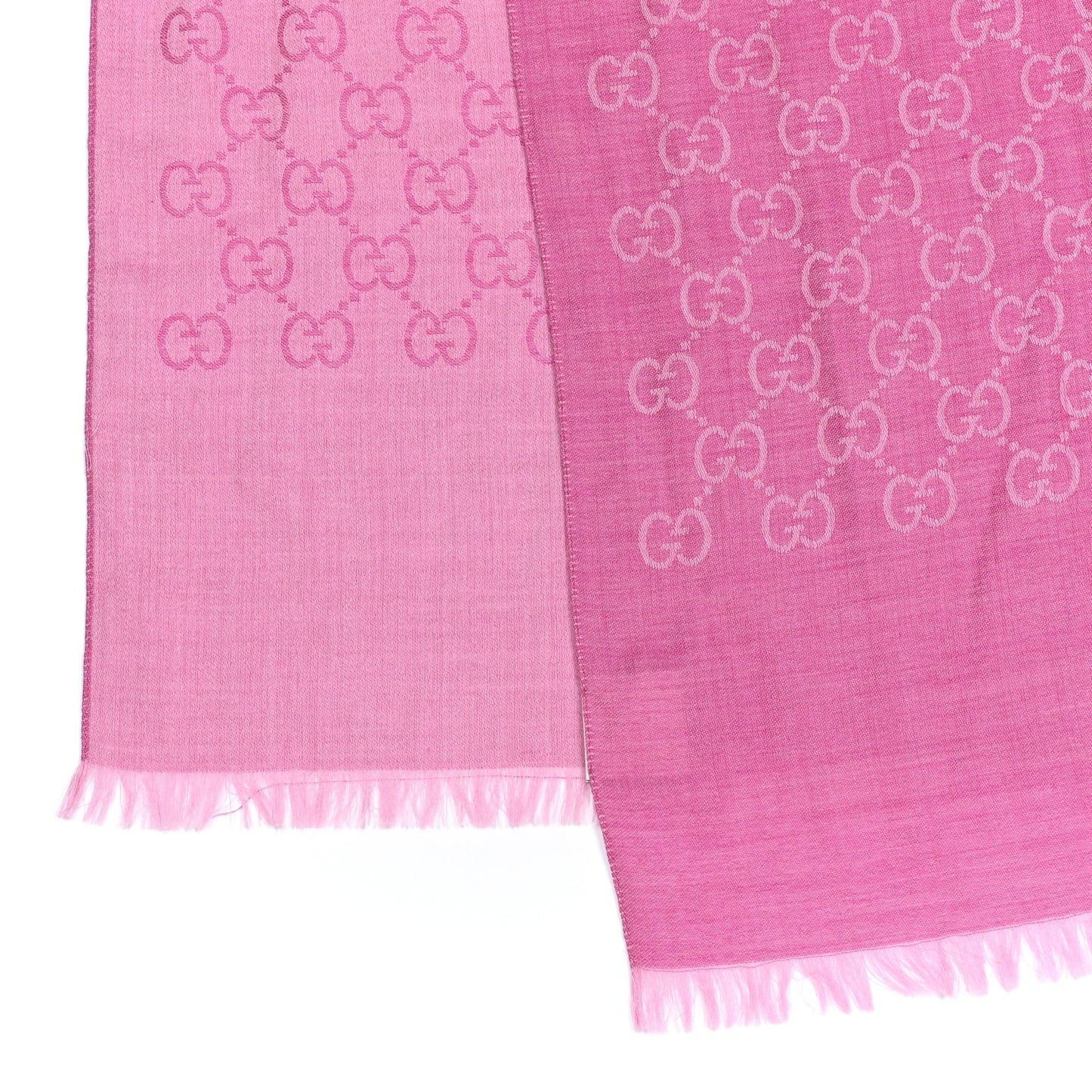 Wool Silk GG Monogram GGNat Scarf Roseate
