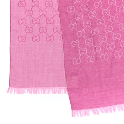 Gucci Wool Silk GG Monogram GGNat Scarf Roseate 3 of 5