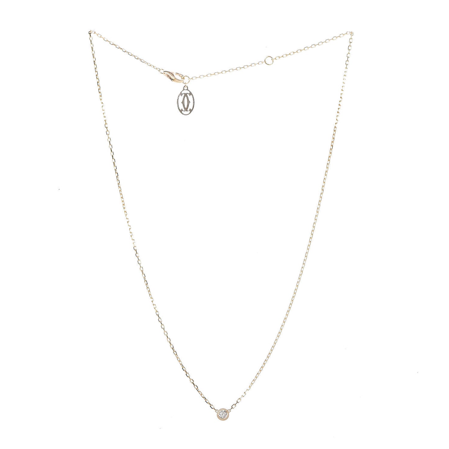 18K Yellow Gold Diamond SM D'Amour Pendant Necklace