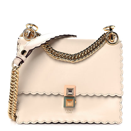 Fendi Vitello Liberty Scalloped Studded Small Kan I Shoulder Bag Camelia 1 of 11
