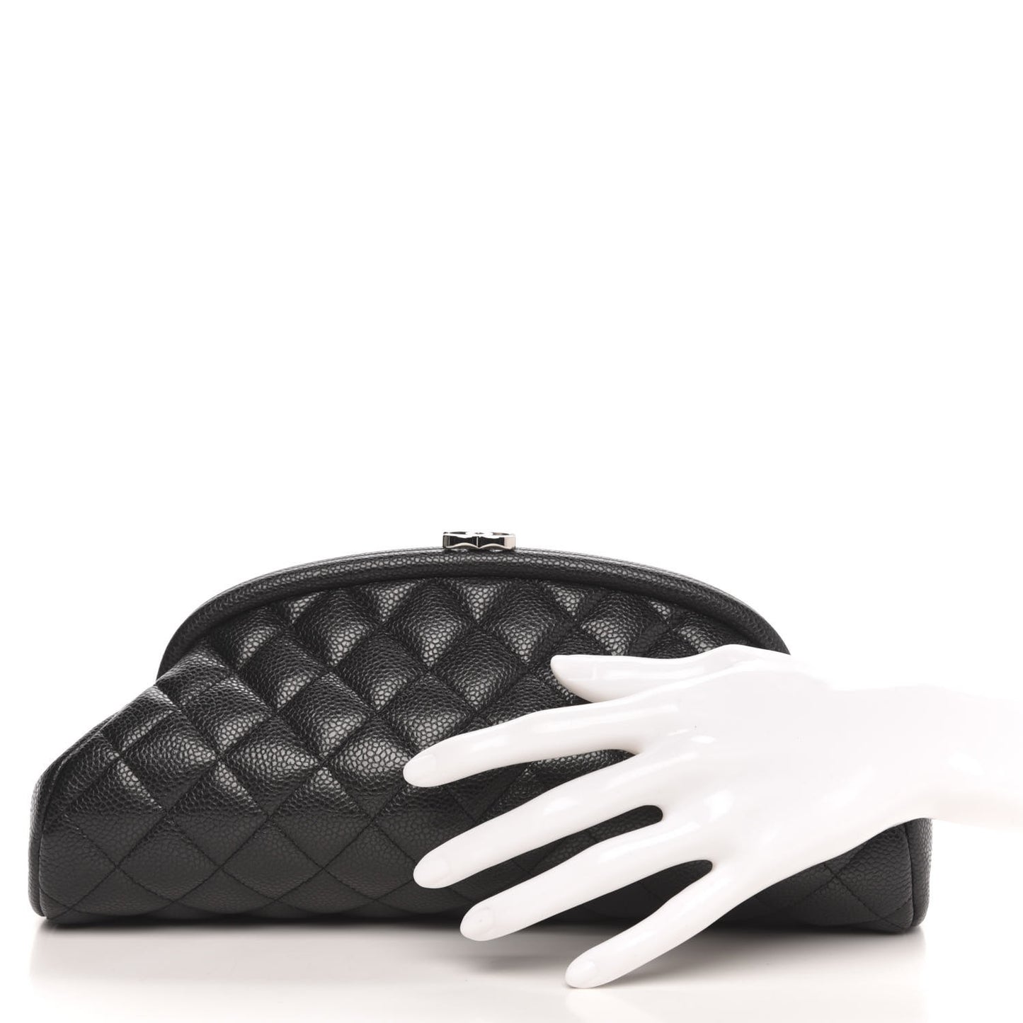 Caviar Quilted Timeless Clutch Black
