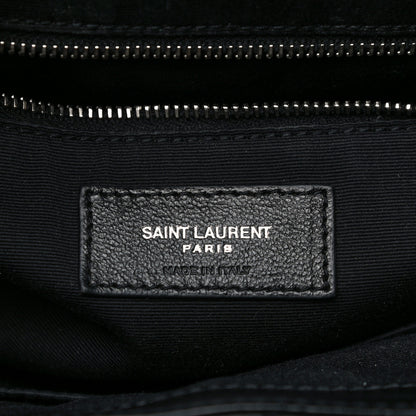 Saint Laurent Calfskin Y Quilted Monogram Small Loulou Backpack Black 6 of 13