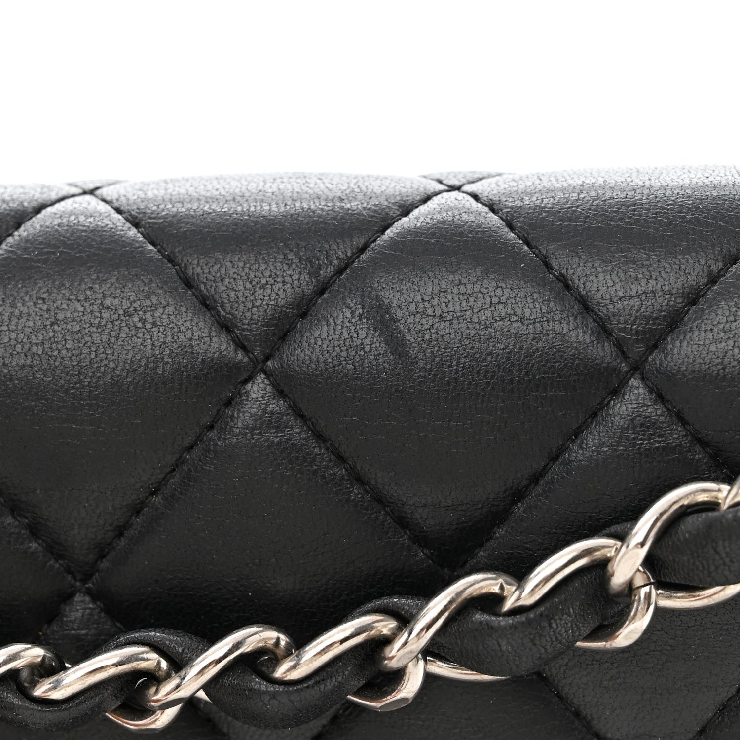 Chanel Lambskin Quilted Medium Double Flap Black 12 of 15