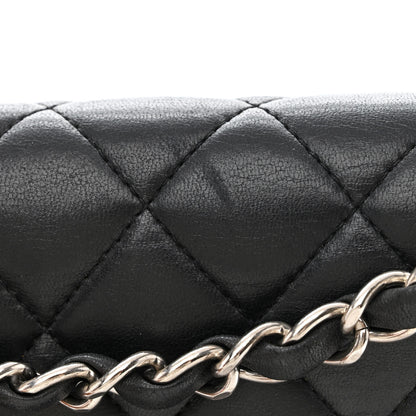 Chanel Lambskin Quilted Medium Double Flap Black 12 of 15