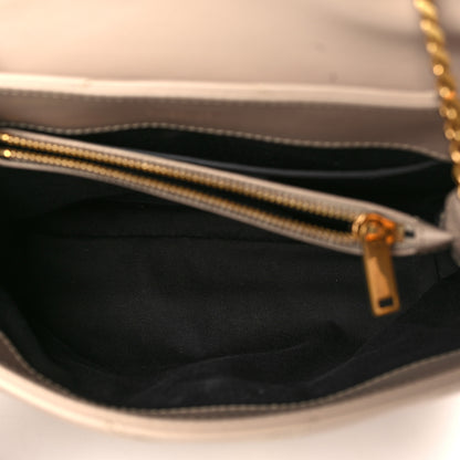 Saint Laurent Calfskin Y Quilted Monogram Small Loulou Chain Satchel Dark Beige 5 of 10