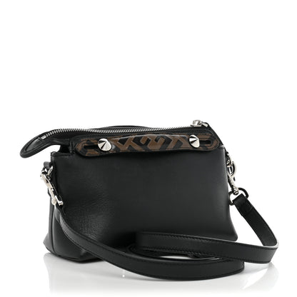 Fendi Vitello Dolce Bi-Color FF 1974 Embossed Mini By The Way Boston Bag Black Maya 3 of 12