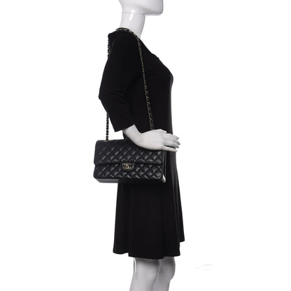 Chanel Caviar Quilted Medium Double Flap Navy 2 of 10