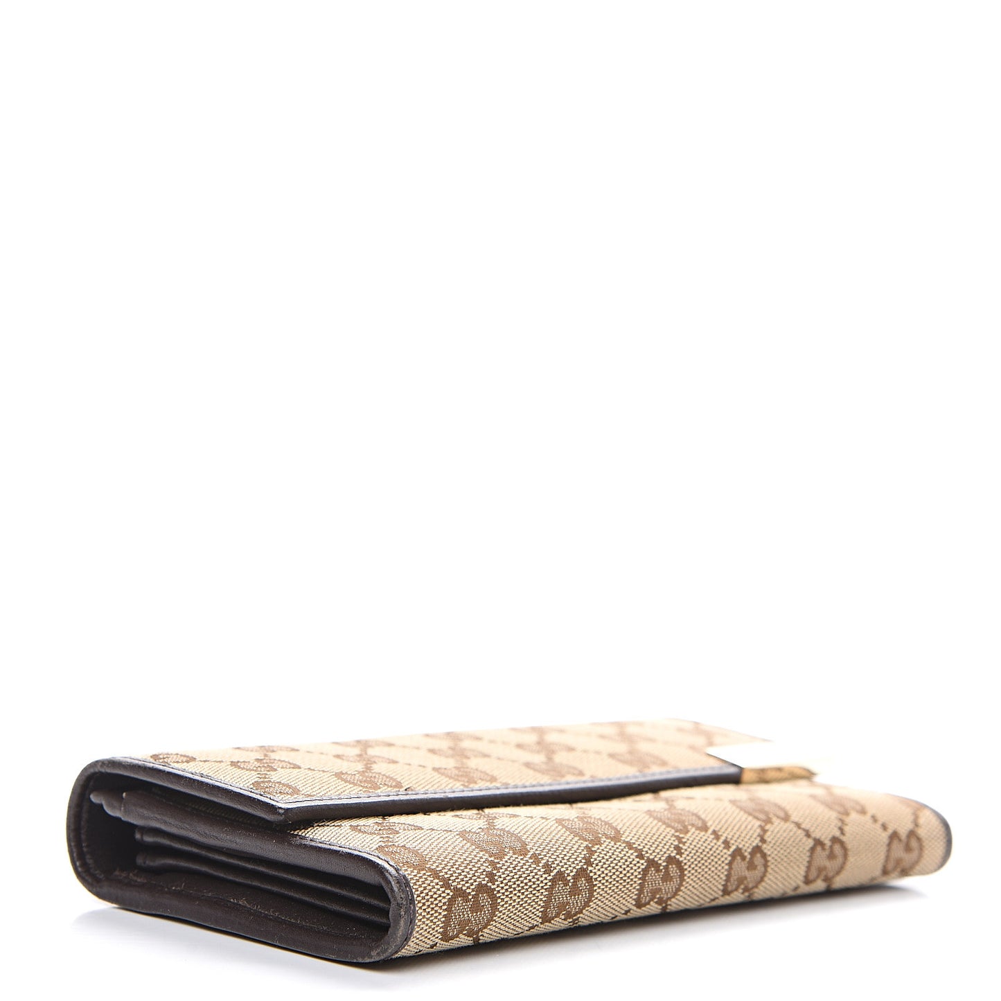 Monogram Margaux Calfskin Dice Continental Flap Wallet Beige Ebony Cocoa