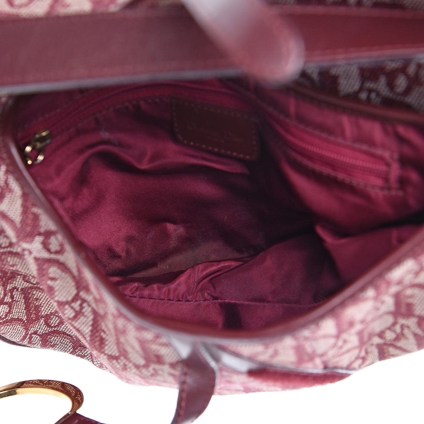 Monogram Saddle Bag Burgundy