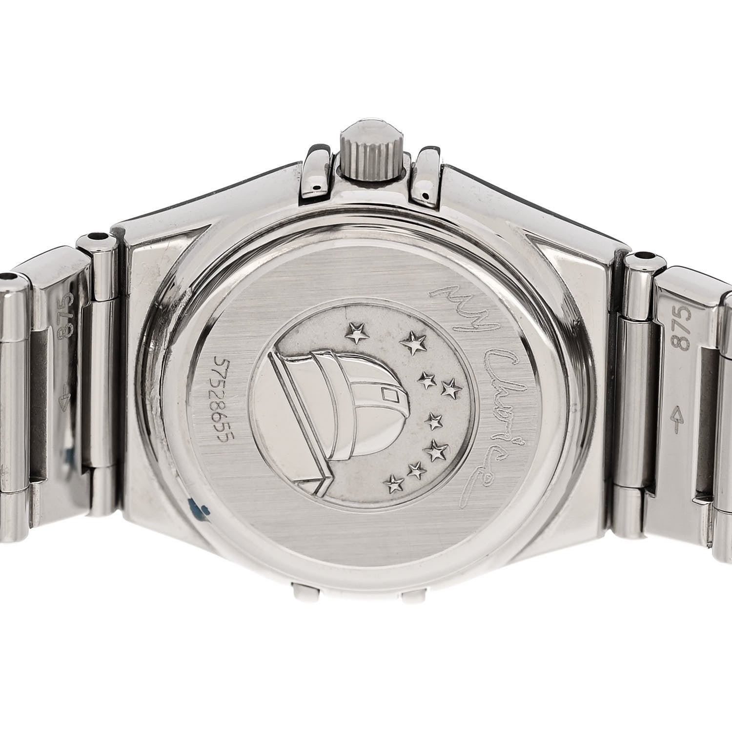 Omega Stainless Steel Diamond Bezel Mother of Pearl 22mm Constellation My Choice Quartz Watch 1465.71.00 4 of 6