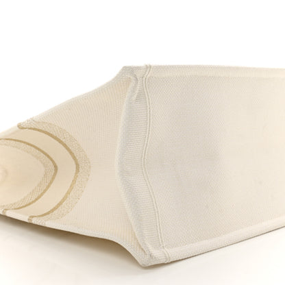 Christian Dior Canvas Embroidered Large Around The World Book Tote Gold 9 of 11