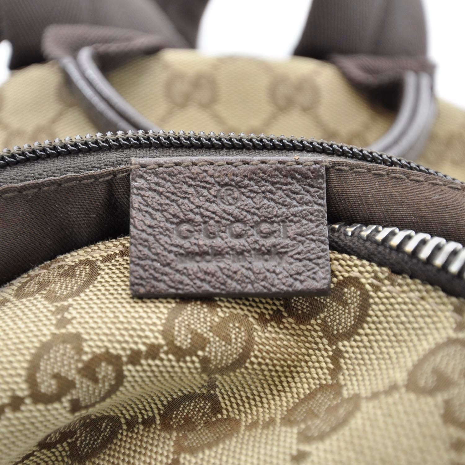 Gucci GG Monogram Web Medium Classic Backpack Brown 10 of 11