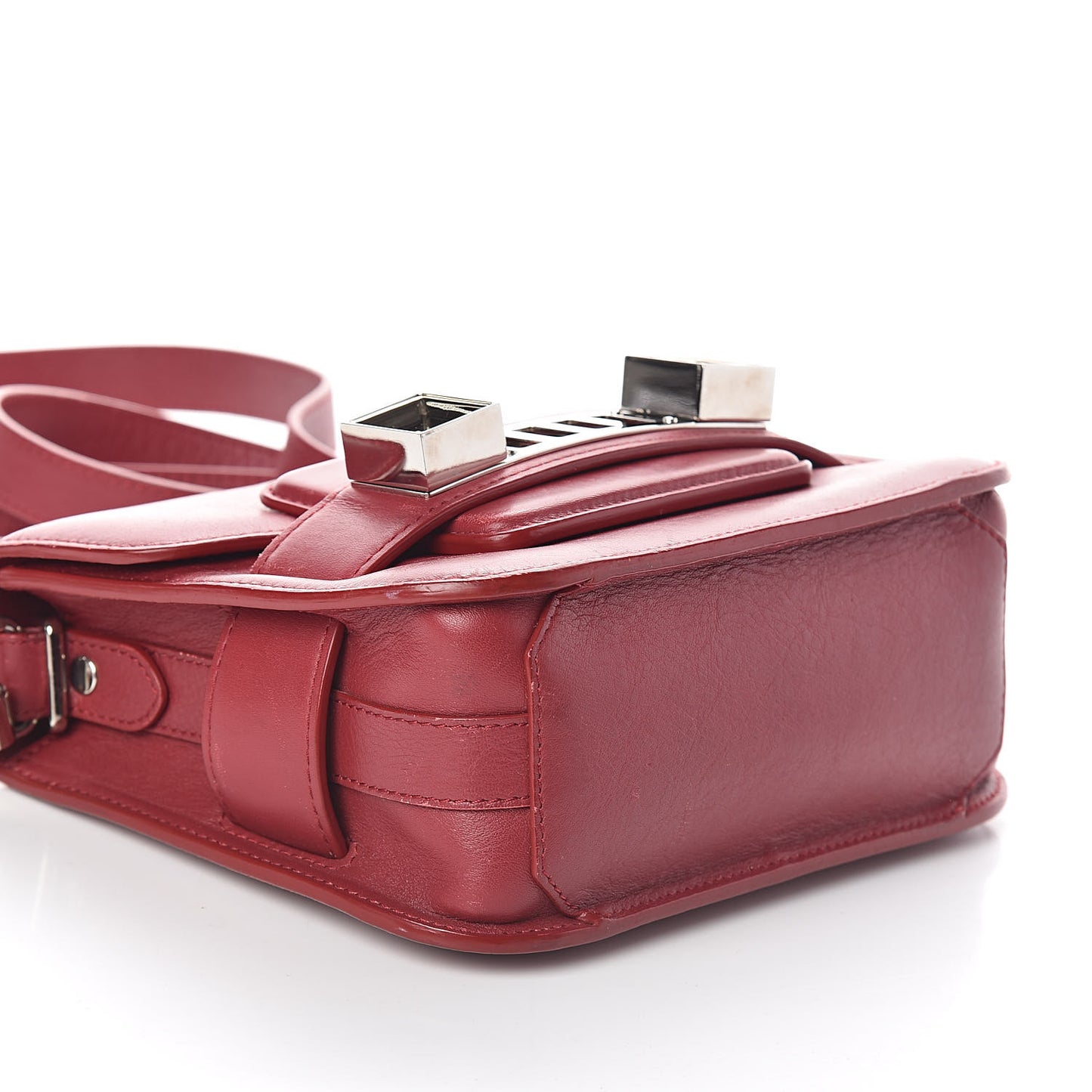 Calfskin PS11 Tiny Shoulder Bag Crimson