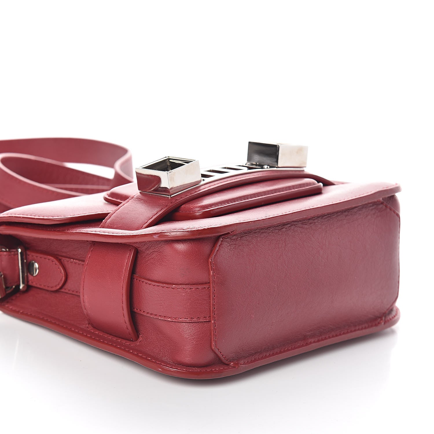 Proenza Schouler Calfskin PS11 Tiny Shoulder Bag Crimson 8 of 12