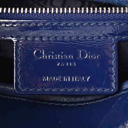 Christian Dior Patent Cannage Medium Lady Dior Blue 6 of 14
