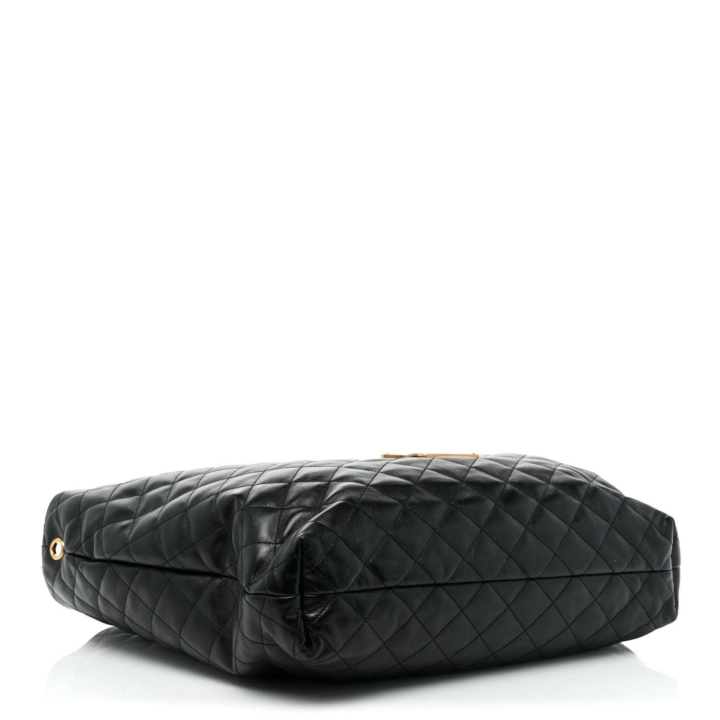 Lambskin Quilted Maxi Icare Shopping Tote Black