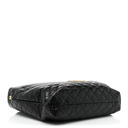 Saint Laurent Lambskin Quilted Maxi Icare Shopping Tote Black 6 of 14