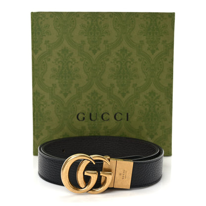 Gucci Dollar Calfskin Double G Reversible 30mm Belt 85 34 Black New Acero 6 of 6