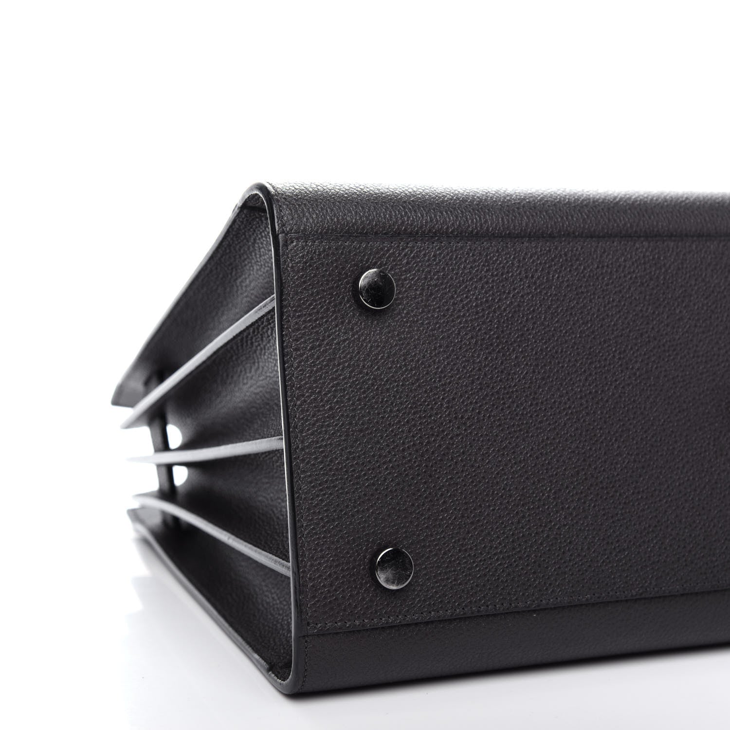 Saint Laurent Grained Calfskin Small Sac De Jour Coal 7 of 9