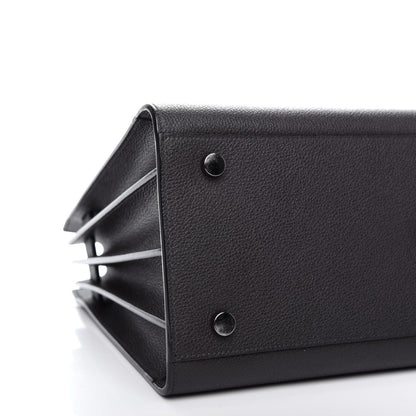 Saint Laurent Grained Calfskin Small Sac De Jour Coal 7 of 9