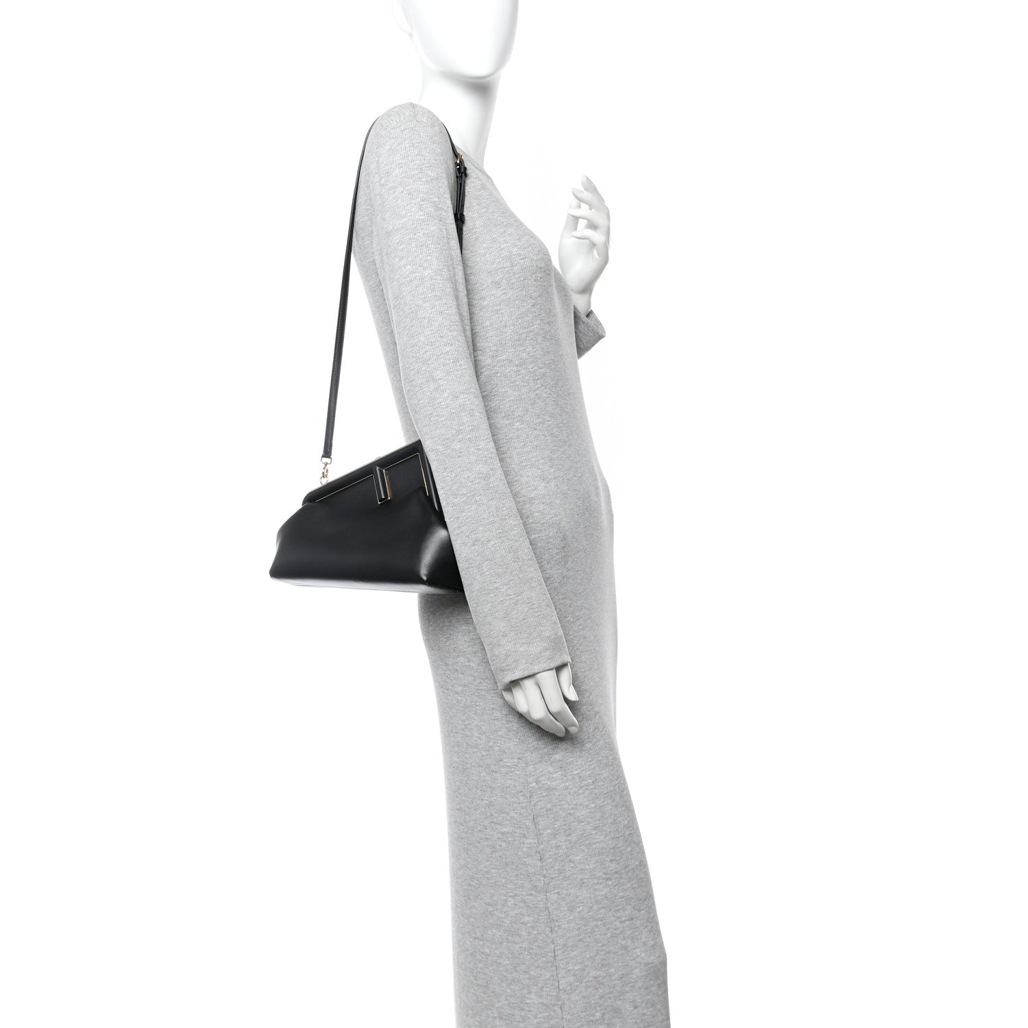 Fendi Shiny Nappa Small Fendi First Black 2 of 10