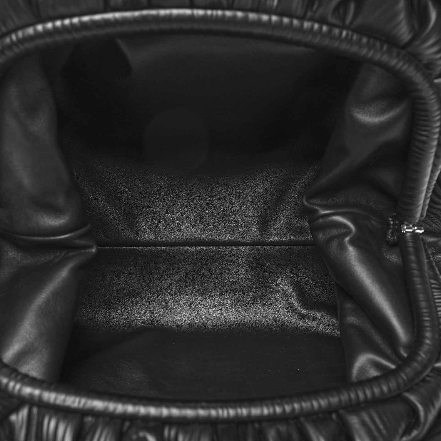 Bottega Veneta Bark Calfskin Embossed The Pouch Oversized Clutch Black 5 of 11