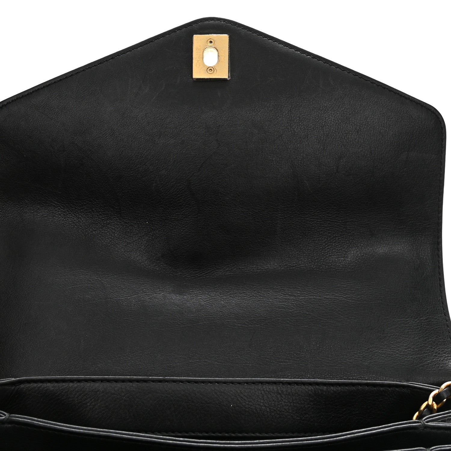 Chanel Calfskin Quilted Small Gold Top Handle Flap Black 9 of 9