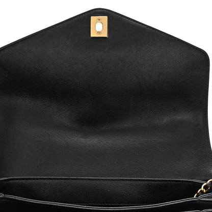 Chanel Calfskin Quilted Small Gold Top Handle Flap Black 9 of 9