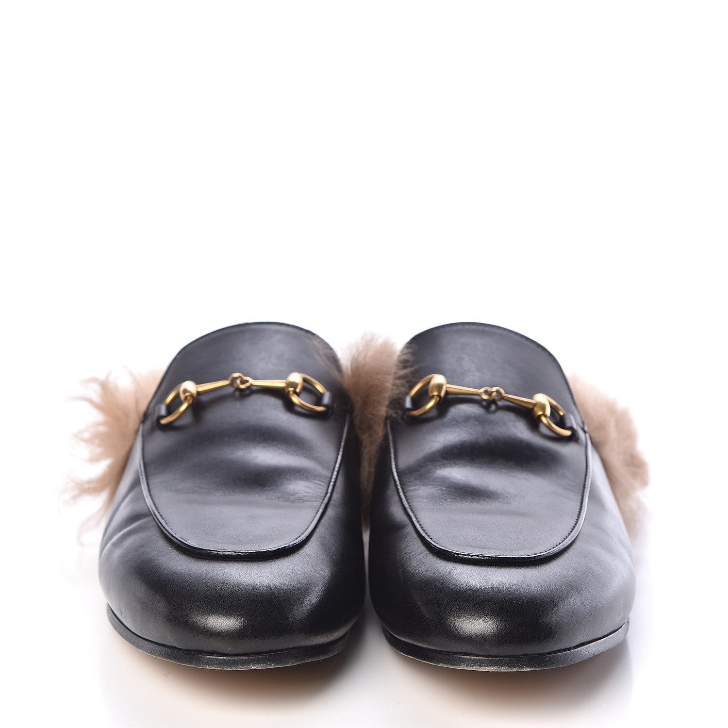 Gucci Calfskin Fur Womens Princetown Slippers 41 Black 2 of 12