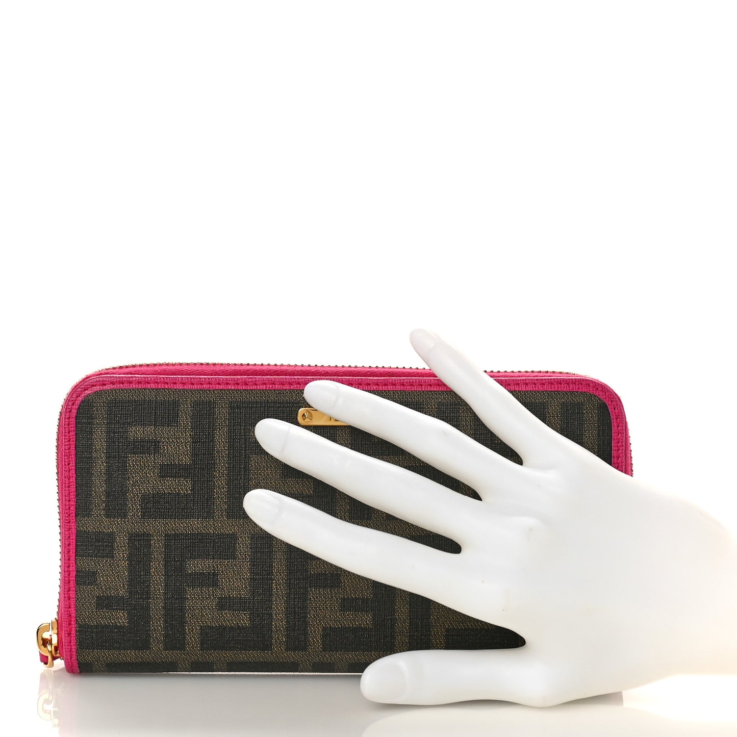 Zucca Spalmati Vitello Elite Zip Around Wallet Tobacco Ciclamino