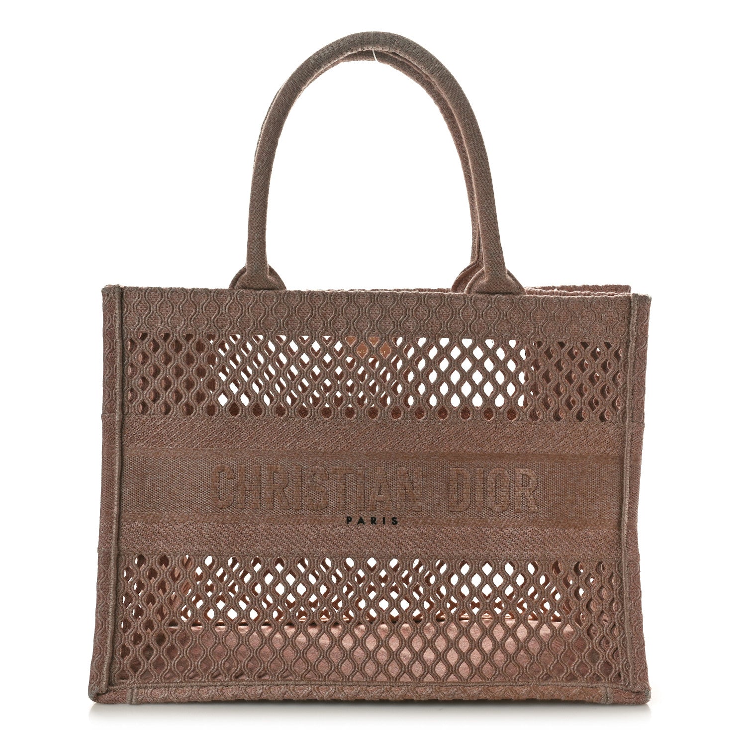 Christian Dior Mesh Embroidered Medium Book Tote Clay 1 of 10