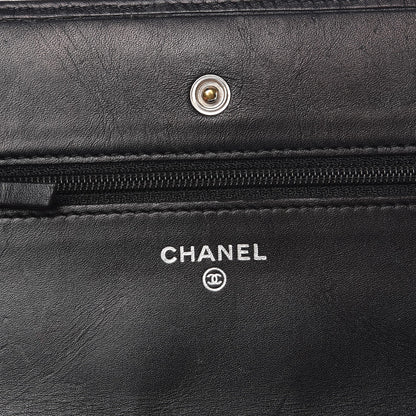 Chanel Calfskin Quilted Cambon Wallet On Chain WOC Black 6 of 12