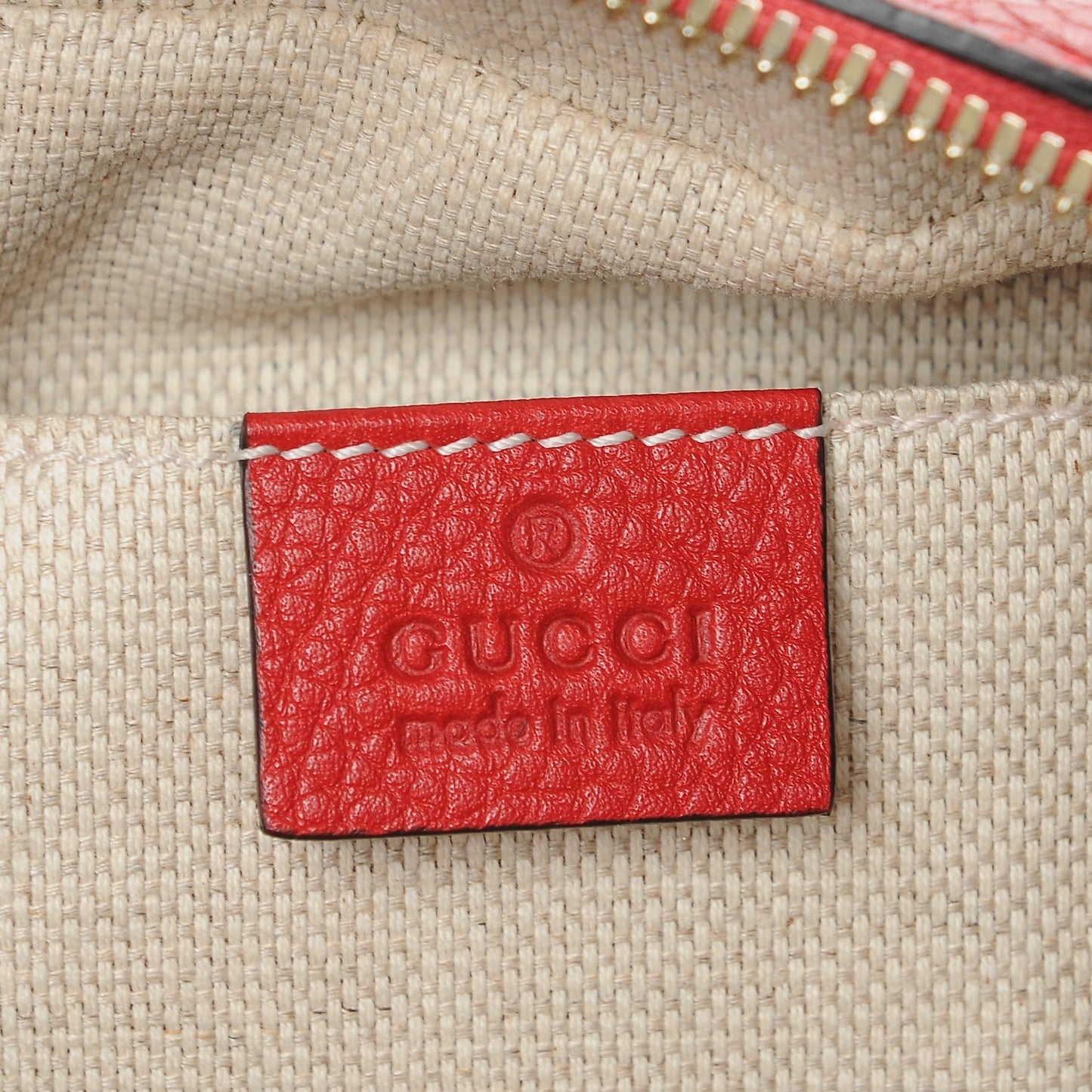 Pebbled Calfskin Small Soho Disco Bag Tabasco Red