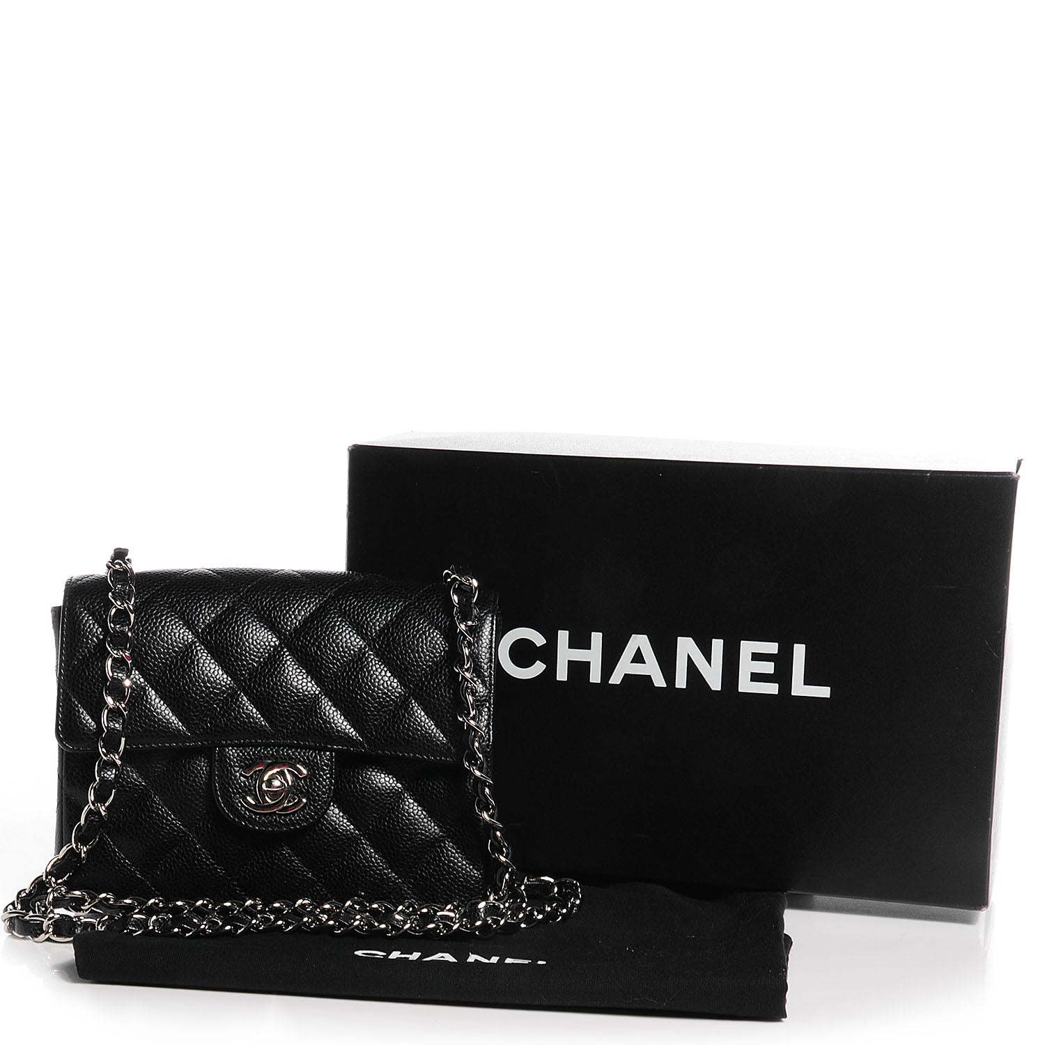 Chanel Caviar Quilted Mini Square Flap Bag Black 5 of 9