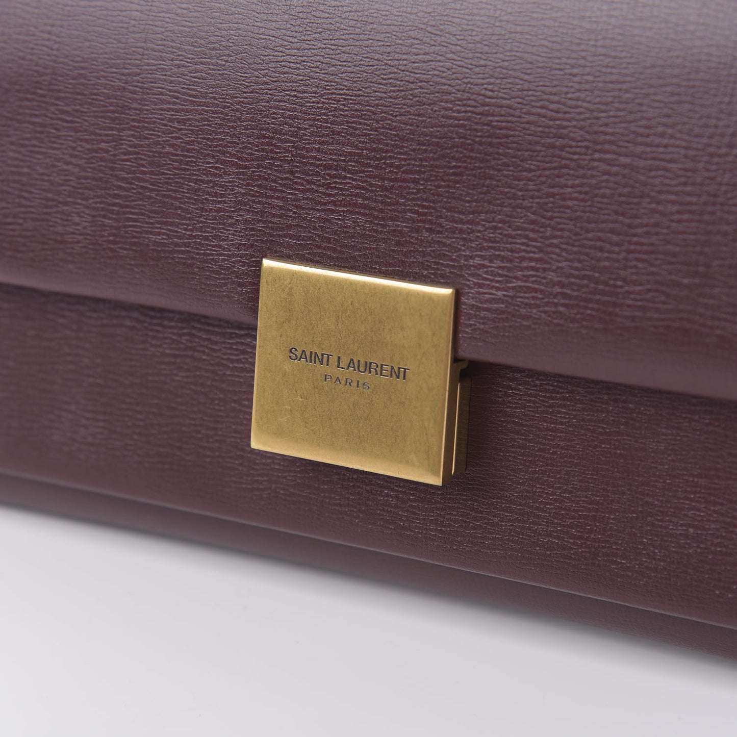 Calfskin Bellechasse Flap Clutch Burgundy